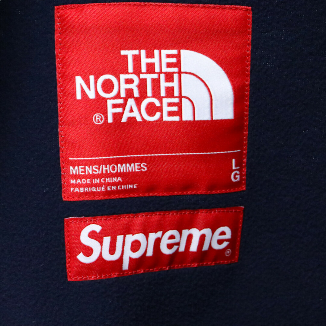 Supreme(シュプリーム)のSUPREME シュプリーム 21AW×THE NORTH FACE Bleached Denim Print Fleece Jacket ザノースフェイス ブリーチド デニム プリントフリースジャケット ブルー NA52100I メンズのジャケット/アウター(フライトジャケット)の商品写真