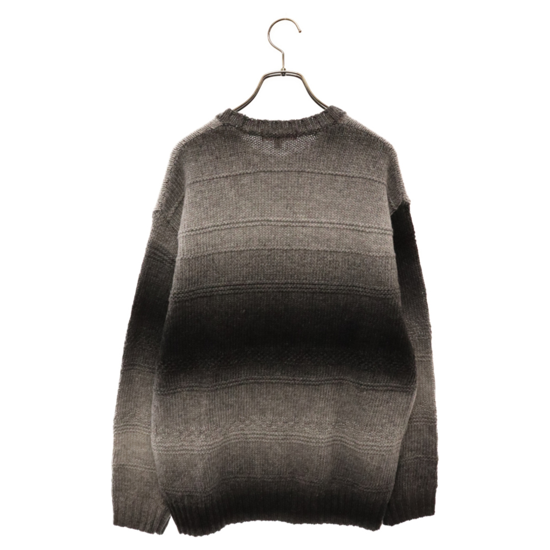 SUPREME シュプリーム 22AW Gradient Stripe Sweater クルーネック ストライプ ニット セーター ブラック/グレー