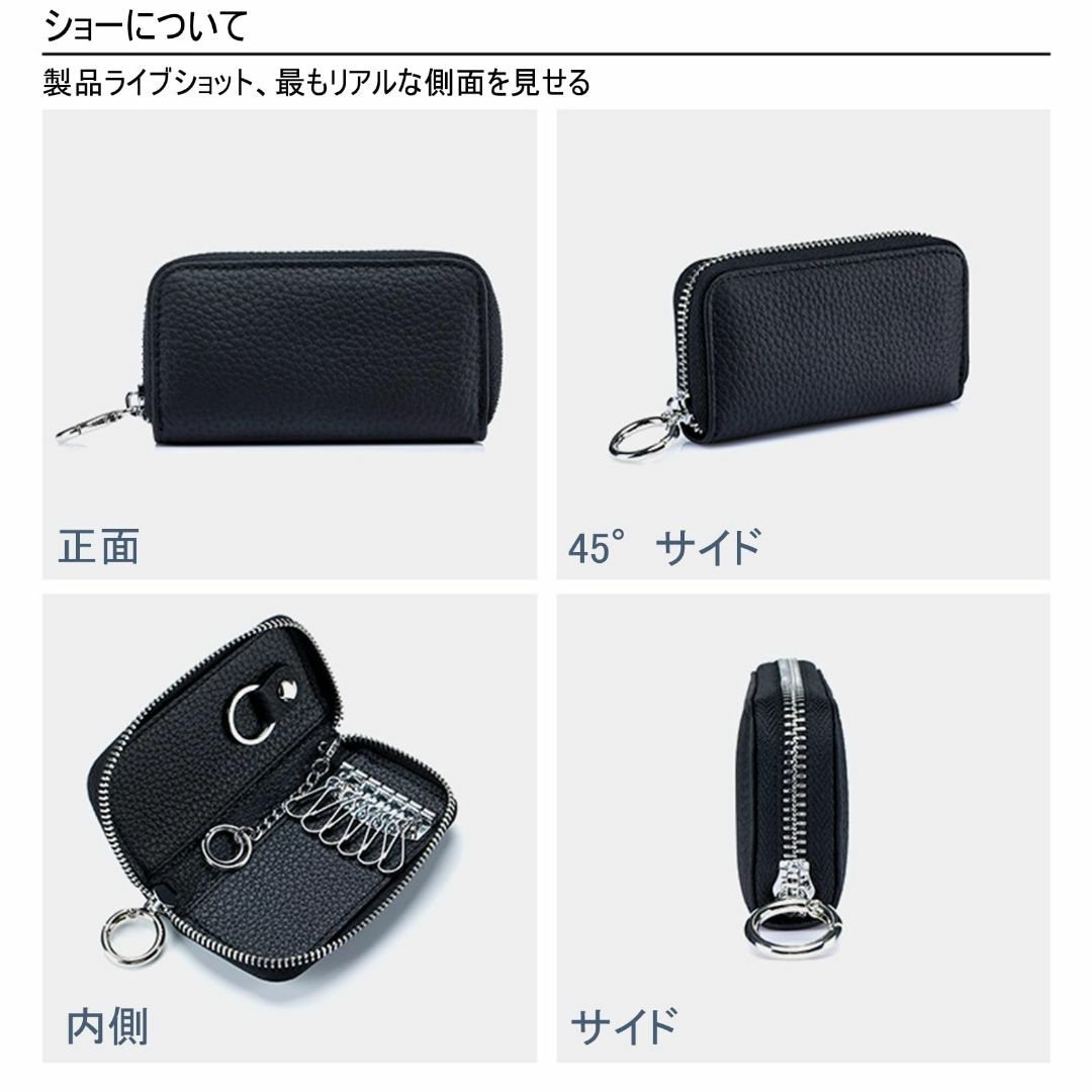 【色:ホワイト】[sanyuexiaozai] キーケース 本革 スマートキー  メンズのバッグ(その他)の商品写真
