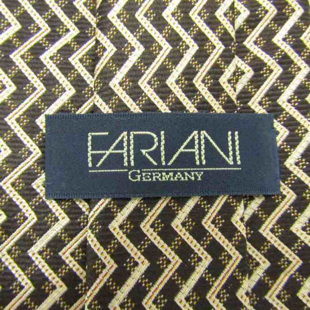 ファリアーニ ブランドネクタイ 総柄 シルク 日本製 PO  メンズ ベージュ fariani メンズのファッション小物(ネクタイ)の商品写真