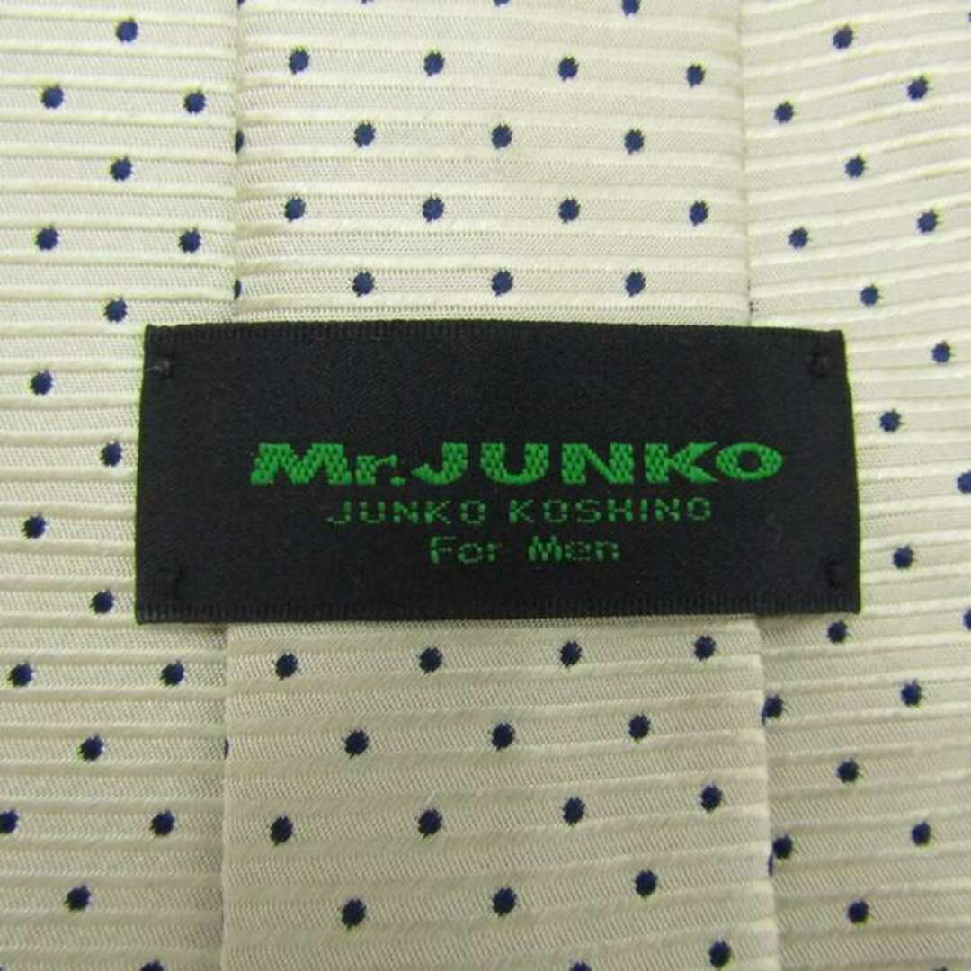 ミスタージュンコ ブランドネクタイ ドット柄 シルク PO  メンズ ベージュ Mr.JUNKO メンズのファッション小物(ネクタイ)の商品写真