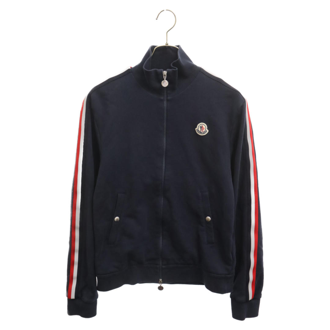 MONCLER(モンクレール)のMONCLER モンクレール MAGLIA CARDIGAN ロゴパッチジップアップコットントラックジャケット ネイビー メンズのジャケット/アウター(フライトジャケット)の商品写真