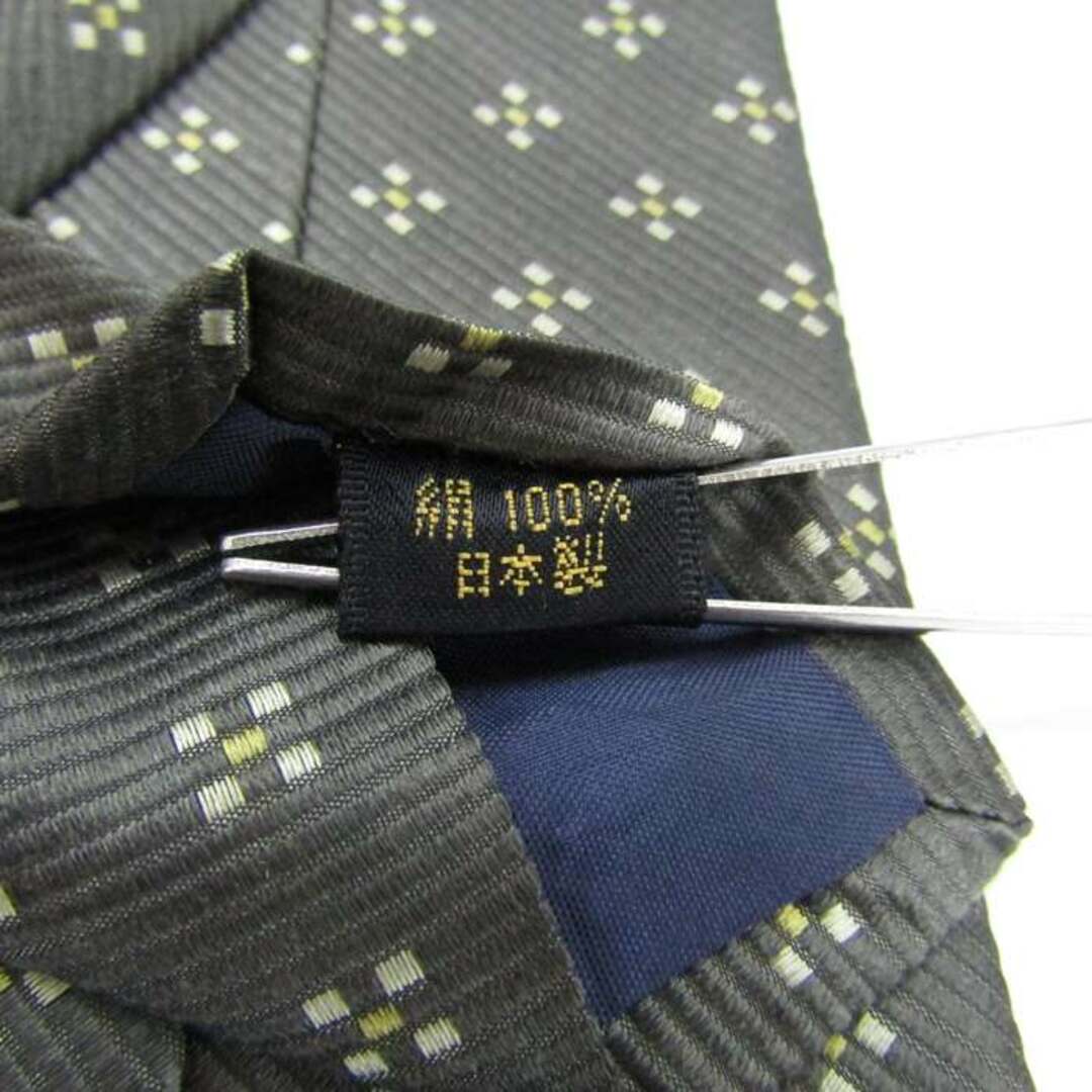 ティファニーディーイーエム ブランドネクタイ 総柄 シルク 日本製 PO  メンズ グレー TIFFANY DEM メンズのファッション小物(ネクタイ)の商品写真