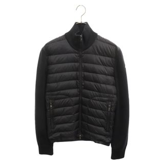 モンクレール(MONCLER)のMONCLER モンクレール MAGLIONE TORICOT CARDIGAN ニット切り替えナイロンダウンジャケット ブラック C20919404300(ダウンジャケット)