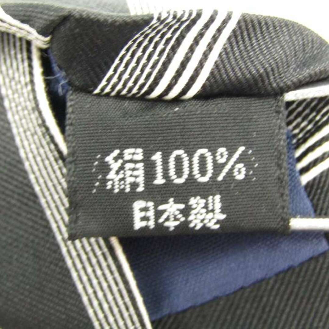 パーフェクトスーツファクトリー ブランドネクタイ ストライプ柄 シルク 日本製 PO  メンズ ブラック P.S.FA メンズのファッション小物(ネクタイ)の商品写真