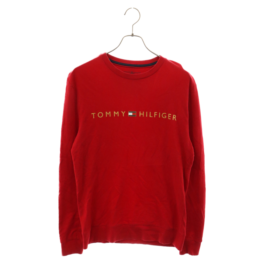 TOMMY HILFIGER(トミーヒルフィガー)のTOMMY HILFIGER トミーヒルフィガー フロントロゴTシャツ ロンT ロングスリーブカットソー レッド メンズのトップス(Tシャツ/カットソー(七分/長袖))の商品写真