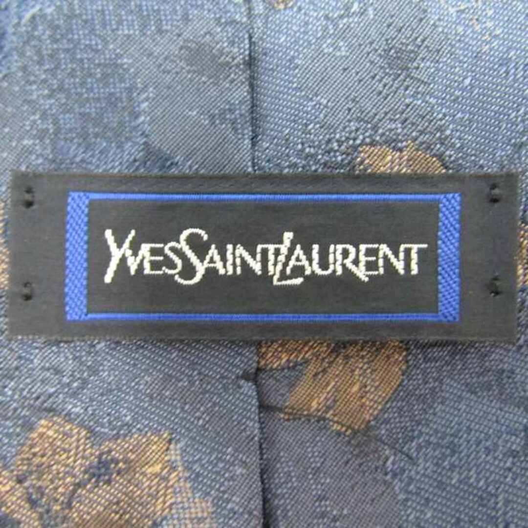 Saint Laurent(サンローラン)のイヴ・サンローラン ブランドネクタイ 花柄 シルク PO  メンズ ネイビー YVES SAINT LAURENT メンズのファッション小物(ネクタイ)の商品写真