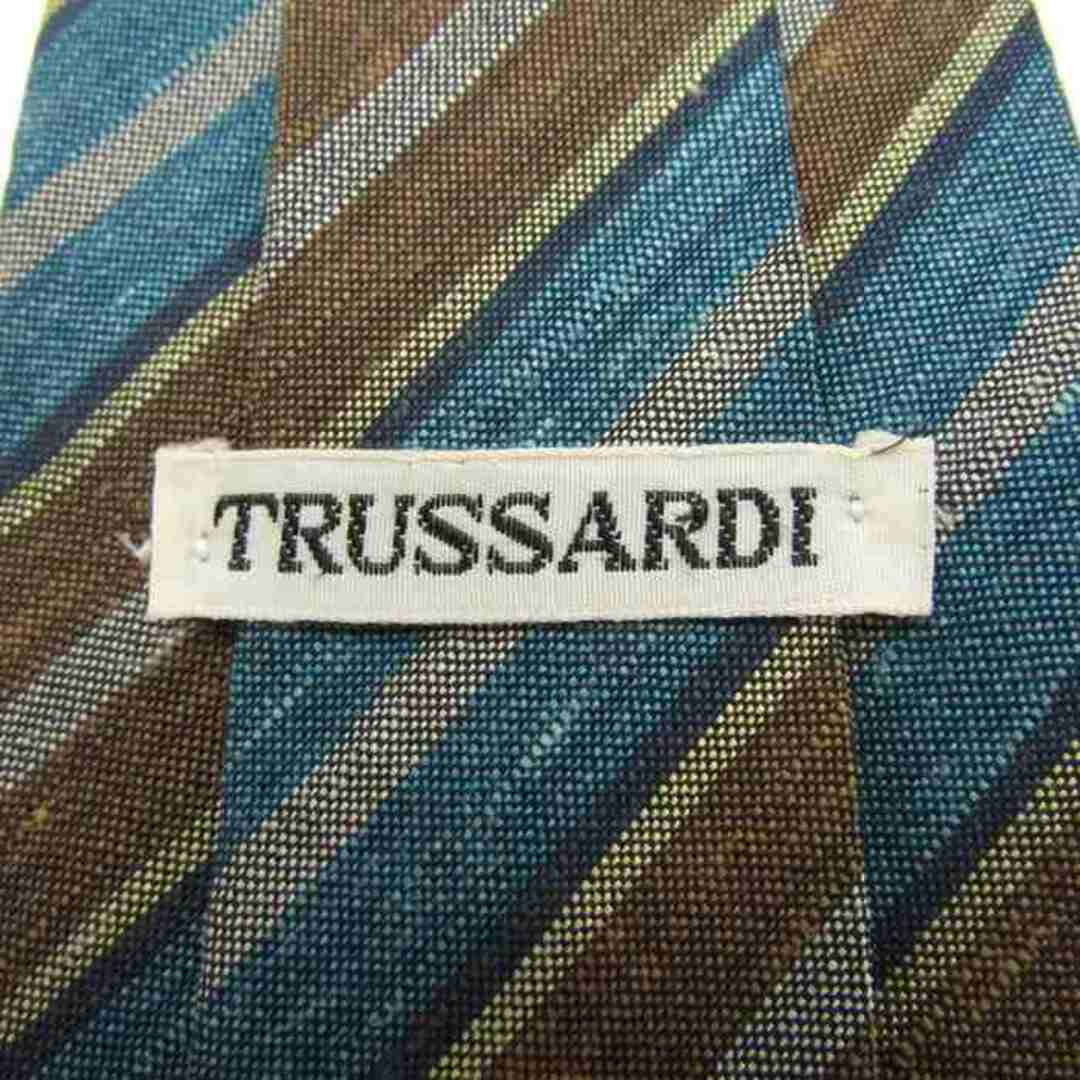 Trussardi(トラサルディ)のトラサルディ ブランドネクタイ ストライプ柄 シルク混 イタリア製 PO  メンズ ブルー TRUSSARDI メンズのファッション小物(ネクタイ)の商品写真