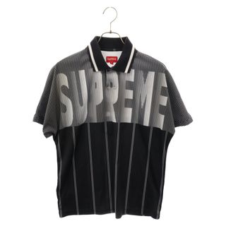 シュプリーム(Supreme)のSUPREME シュプリーム 18SS Soccer Polo バックロゴ プリント半袖ポロシャツ ブラック(ポロシャツ)