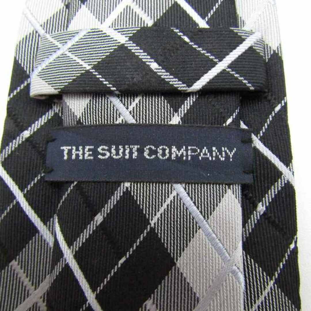 スーツカンパニー ブランドネクタイ チェック柄 シルク PO  メンズ ブラック THE SUIT COMPANY メンズのファッション小物(ネクタイ)の商品写真