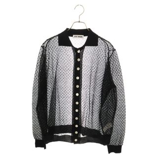 TTT MSW ティーモダンストリートウエア 22SS see through cardigan シースルー レーヨンカーディガン ブラック TT-2022SS-KT07(カーディガン)