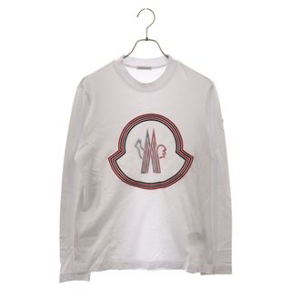 MONCLER モンクレール 22SS L/S T-SHRTS フロントロゴデザイン 長袖Tシャツ ホワイト H10918D00005