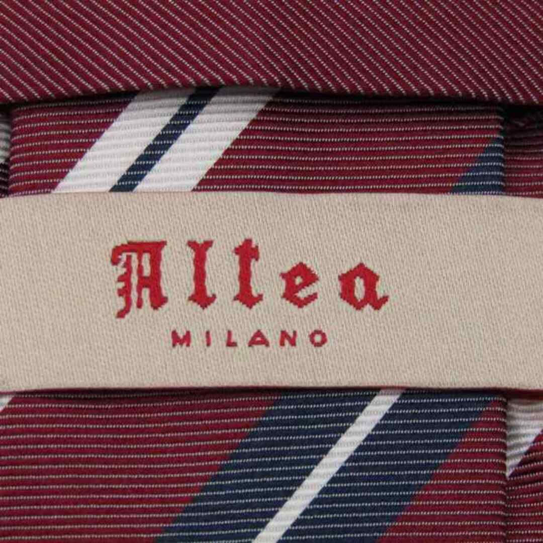 ALTEA(アルテア)のアルテア ブランドネクタイ ストライプ柄 シルク イタリア製 PO  メンズ レッド Altea メンズのファッション小物(ネクタイ)の商品写真
