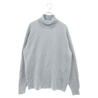 オーラリー(AURALEE)のAURALEE オーラリー 23AW WASHED FRENCH MERINO KNIT TURTLE メリノウールモヘア タートルネック 長袖 ニットセーター ブルー A23AT03SW(ニット/セーター)