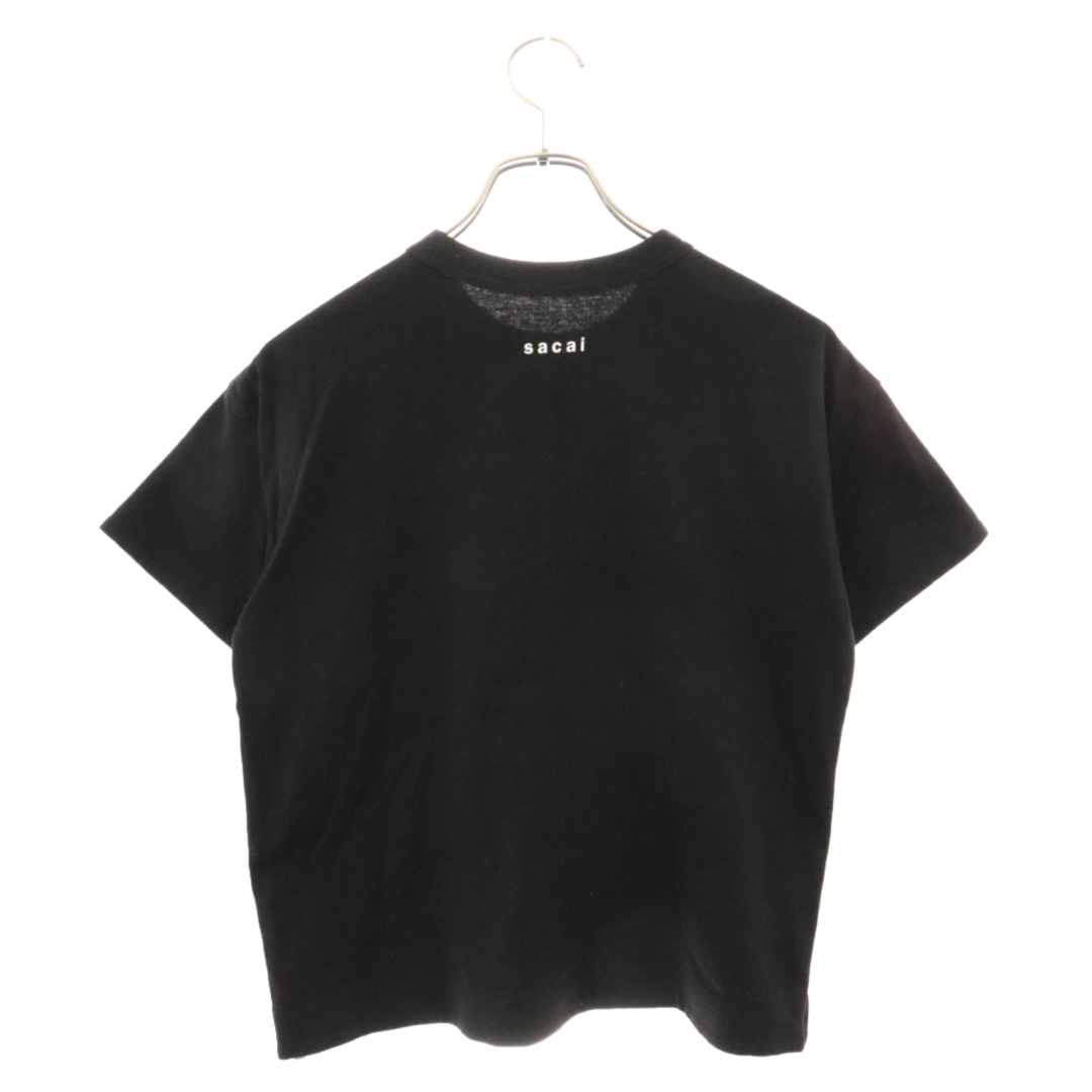 sacai(サカイ)のSacai サカイ フロントプリント サイドジップ 半袖Tシャツ カットソー ブラック 19-04443 メンズのトップス(Tシャツ/カットソー(半袖/袖なし))の商品写真