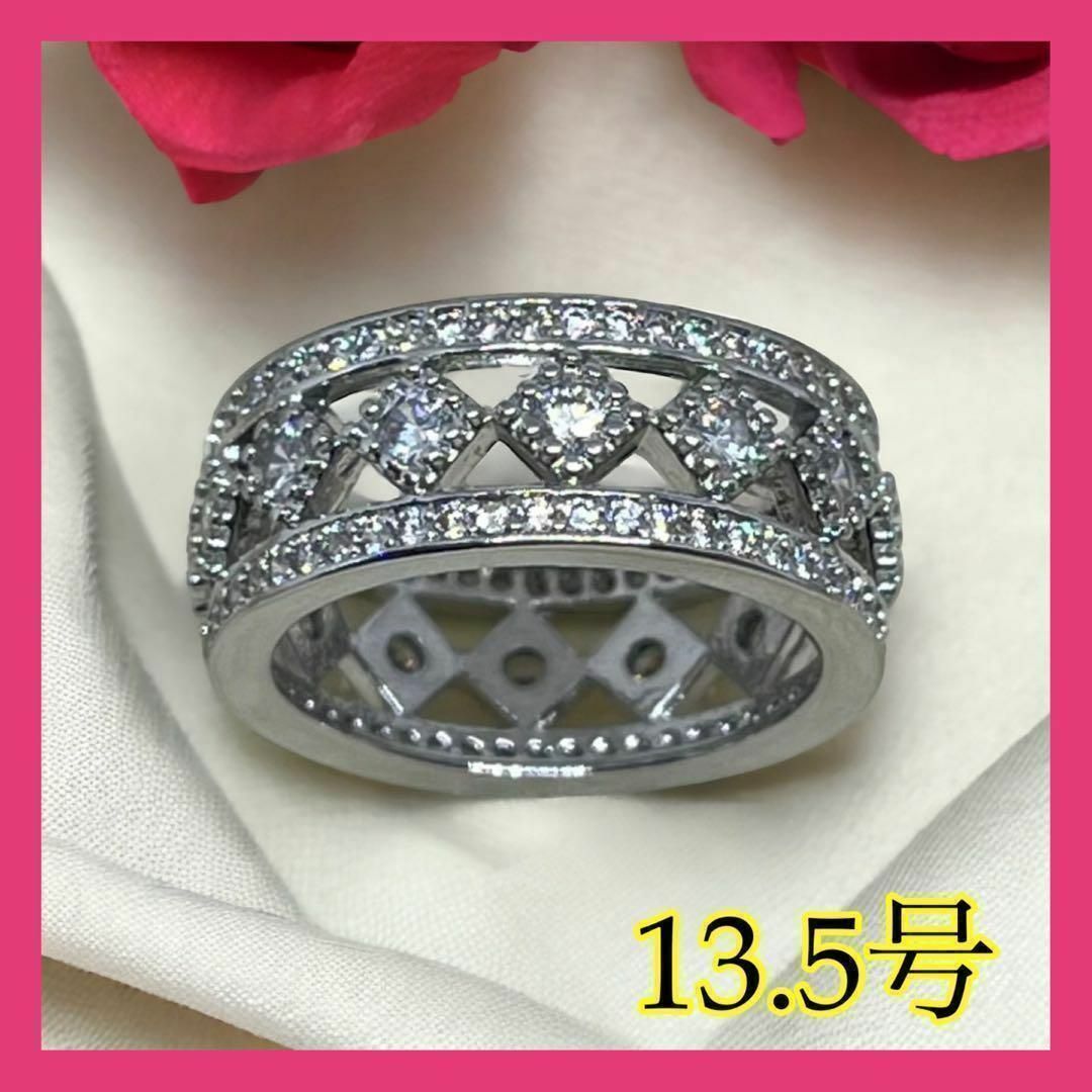 097b6シルバー　リング　指輪　韓国アクセサリー　ジュエリー　ジルコニア レディースのアクセサリー(リング(指輪))の商品写真