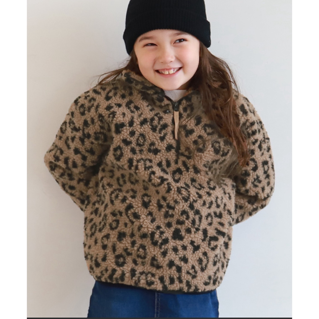 coca(コカ)のcoca キッズ ボア アウター レオパード キッズ/ベビー/マタニティのキッズ服女の子用(90cm~)(ジャケット/上着)の商品写真