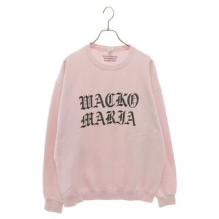 ワコマリア(WACKO MARIA)のWACKO MARIA ワコマリア 22AW CREW NECK SWEAT SHIRT ( TYPE-1 ) ロゴ刺繍 クルーネック スウェット トレーナー タイプ-1 ピンク 22FW-WMC-SS01(スウェット)