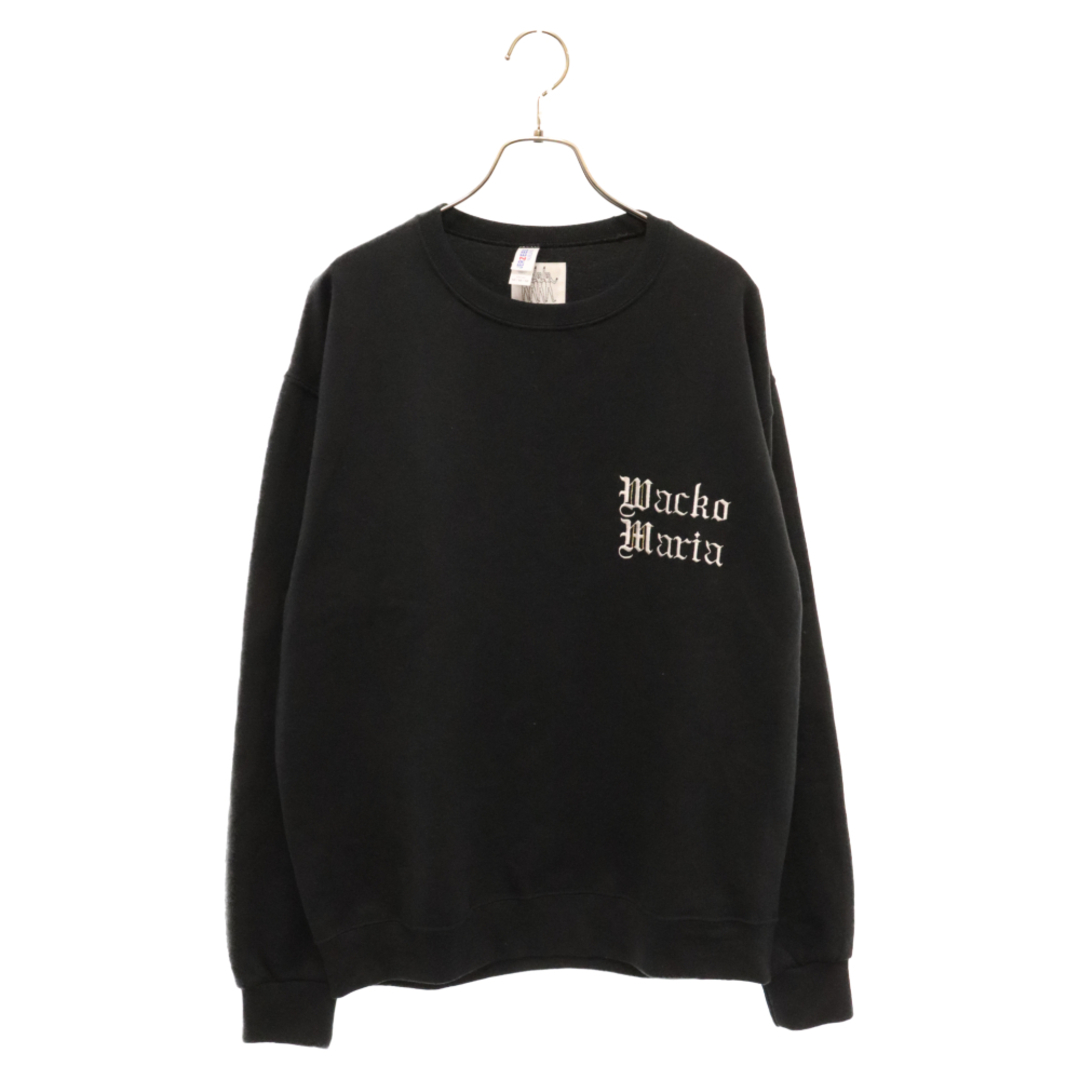 WACKO MARIA(ワコマリア)のWACKO MARIA ワコマリア CREW NECK SWEAT SHIRT 世界平和プロジェクト クルーネック スウェットシャツ トレーナー ブラック 23FW-WMC-SS16 メンズのトップス(スウェット)の商品写真