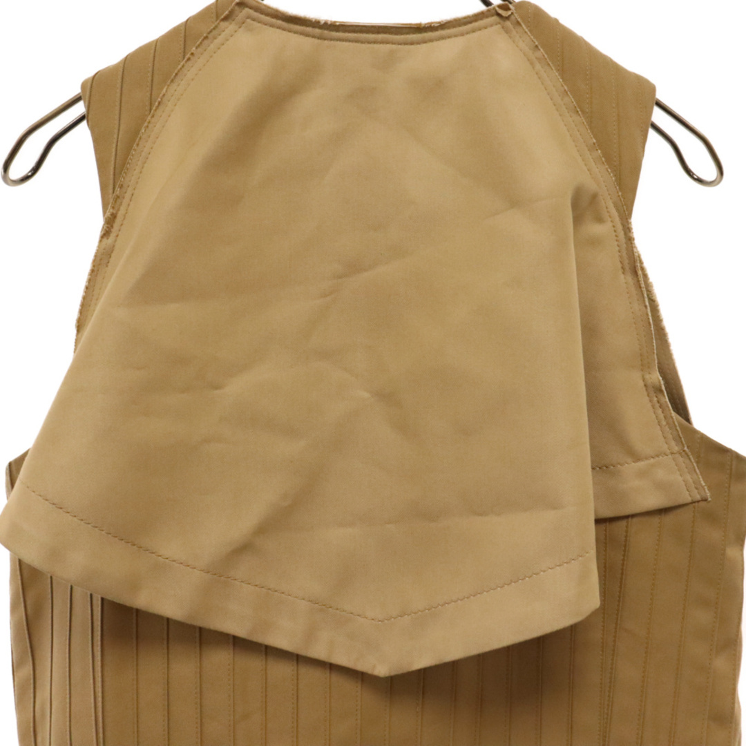 sacai(サカイ)のSacai サカイ 23SS Cotton Gabardine Dress コットン ギャバジンドレス ノースリーブワンピース レディース ベージュ 23-06601 レディースのワンピース(ミニワンピース)の商品写真