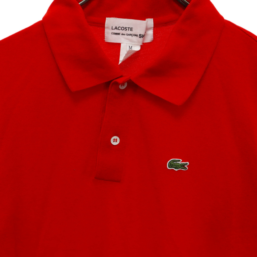 COMME des GARCONS(コムデギャルソン)のCOMME des GARCONS SHIRT コムデギャルソンシャツ 23AW×LACOSTE Logo Patch S/S Polo ラコステ ロゴパッチ 半袖ポロシャツ レッド FL-T003 メンズのトップス(ポロシャツ)の商品写真