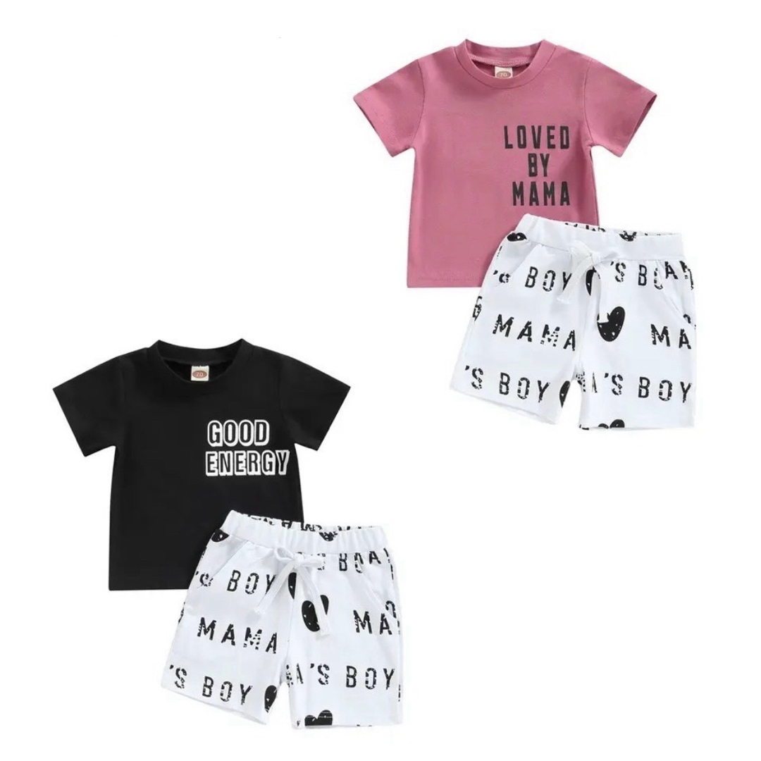 【キッズセットアップ】男の子 上下 2点セット Tシャツ ショートパンツ 半袖 キッズ/ベビー/マタニティのキッズ服男の子用(90cm~)(Tシャツ/カットソー)の商品写真