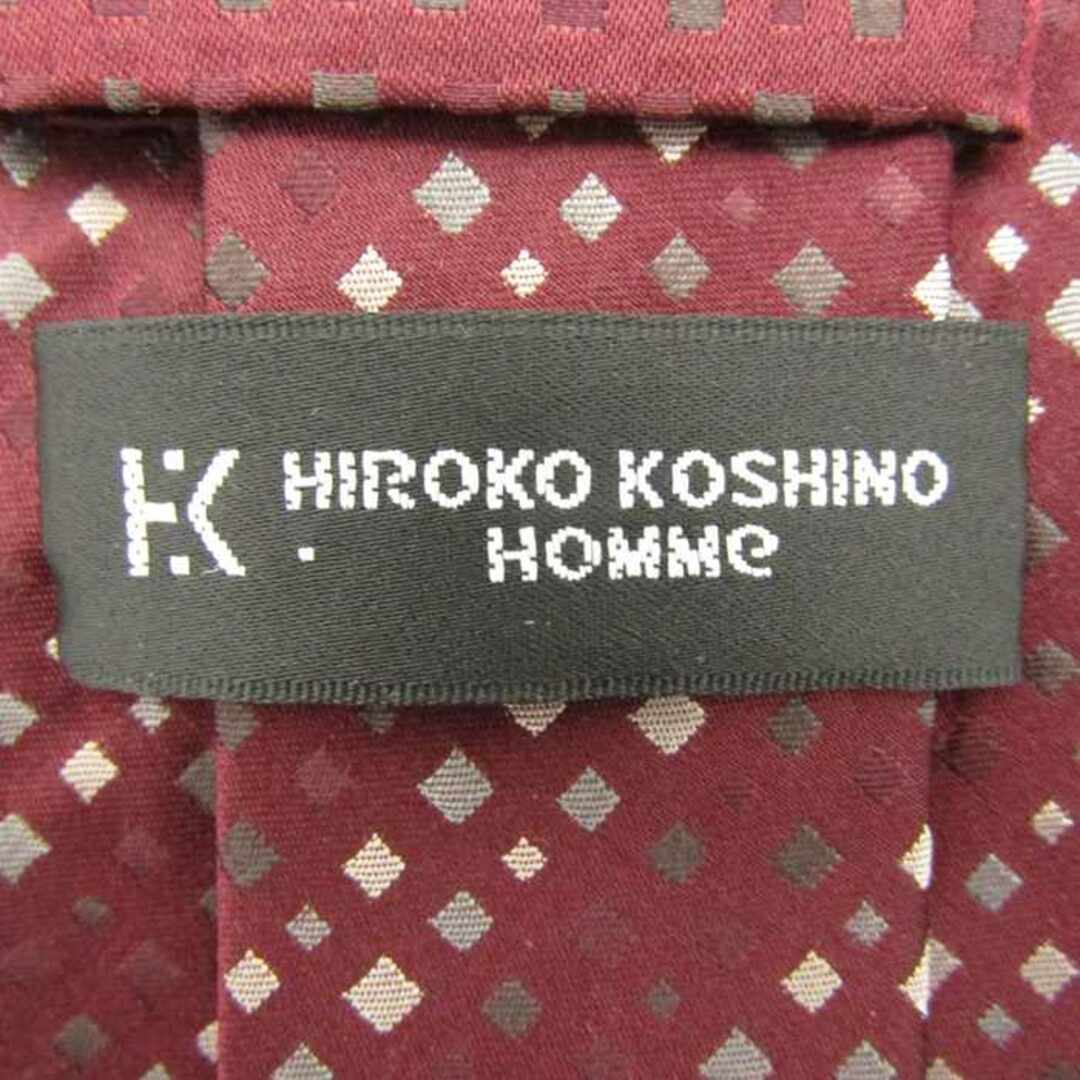 HIROKO KOSHINO(ヒロココシノ)のヒロココシノ ブランドネクタイ 総柄 シルク PO  メンズ ワインレッド HIROKO KOSHINO メンズのファッション小物(ネクタイ)の商品写真