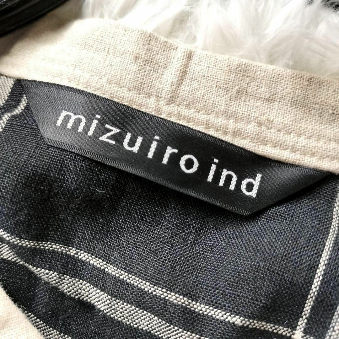 mizuiro ind(ミズイロインド)の美品 ミズイロインド コットンリネン チェック チュニック ゆったりAライン レディースのトップス(チュニック)の商品写真