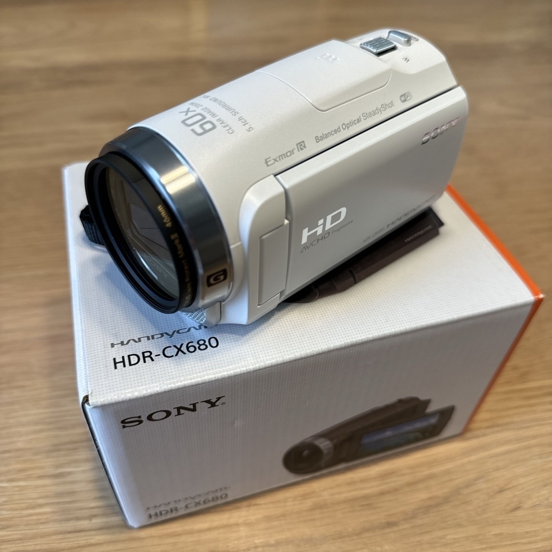 SONY(ソニー)のSONY デジタルビデオカメラ HDR-CX680(W) スマホ/家電/カメラのカメラ(ビデオカメラ)の商品写真