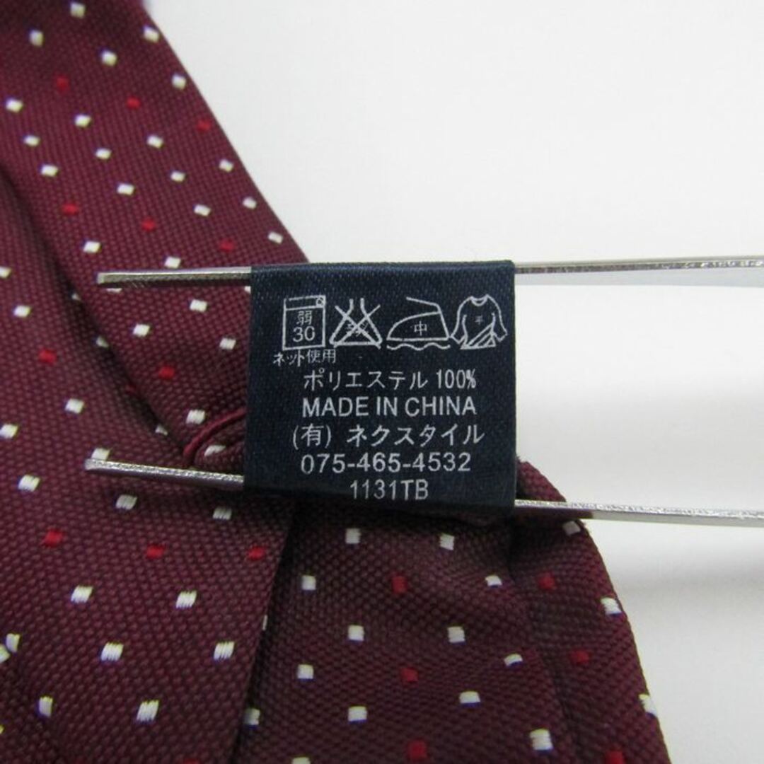 シンプルフレーズクラバット ブランドネクタイ ドット柄 PO  メンズ ワインレッド SIMPLE PHRASE CRAVAT メンズのファッション小物(ネクタイ)の商品写真