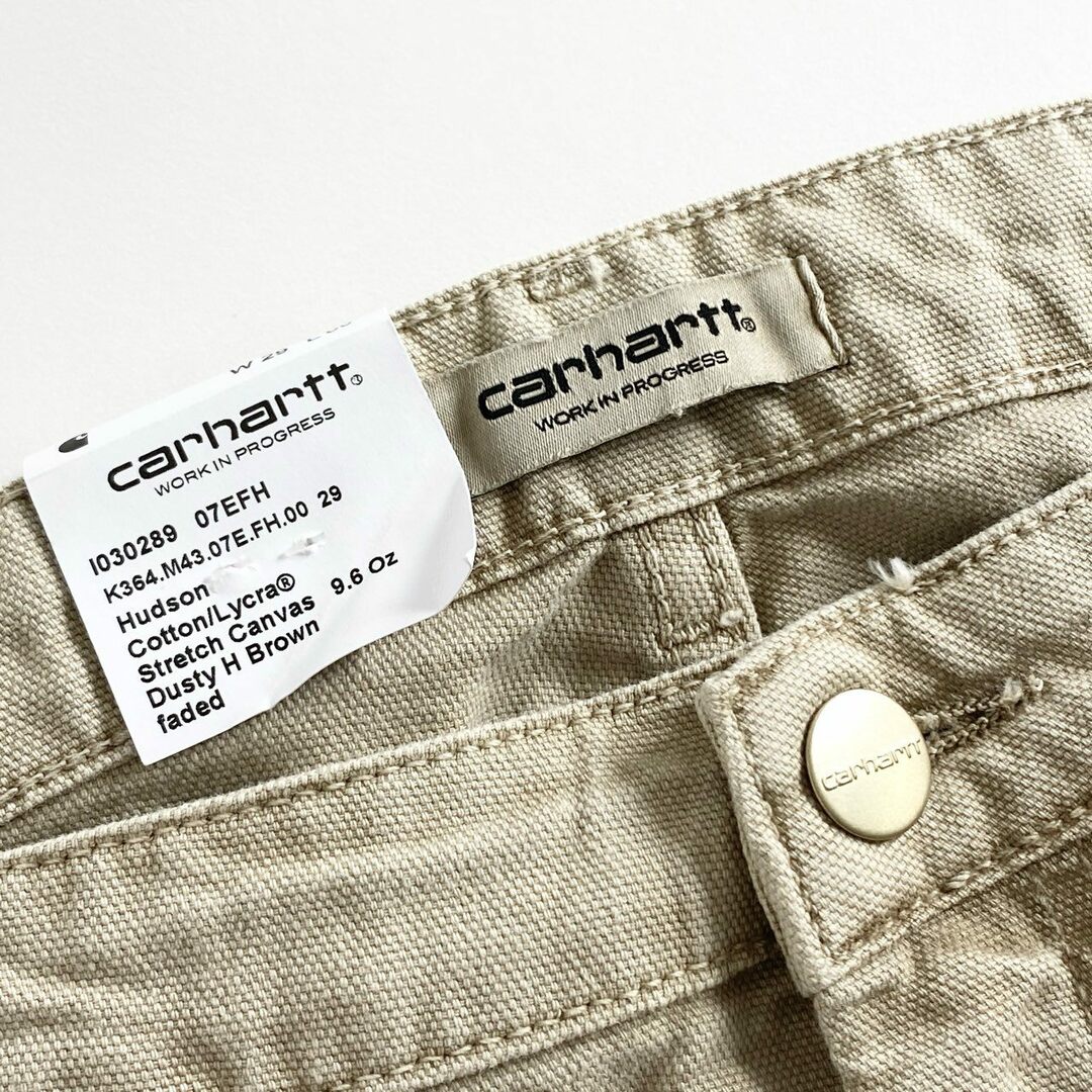 carhartt(カーハート)の67e12 《未使用保管品》 タグ付 Carhartt WIP カーハート ダブルアイピ― Plerce Pant Straight ウィメンズ ピアス パンツ ストレート ペインターパンツ ワーク ボトムス I030289 w29 ベージュ コットン レディースのパンツ(ワークパンツ/カーゴパンツ)の商品写真