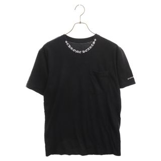 Chrome Hearts - CHROME HEARTS クロムハーツ NECK LOGO S/S TEE ネックロゴ プリント 半袖カットソー Tシャツ ブラック