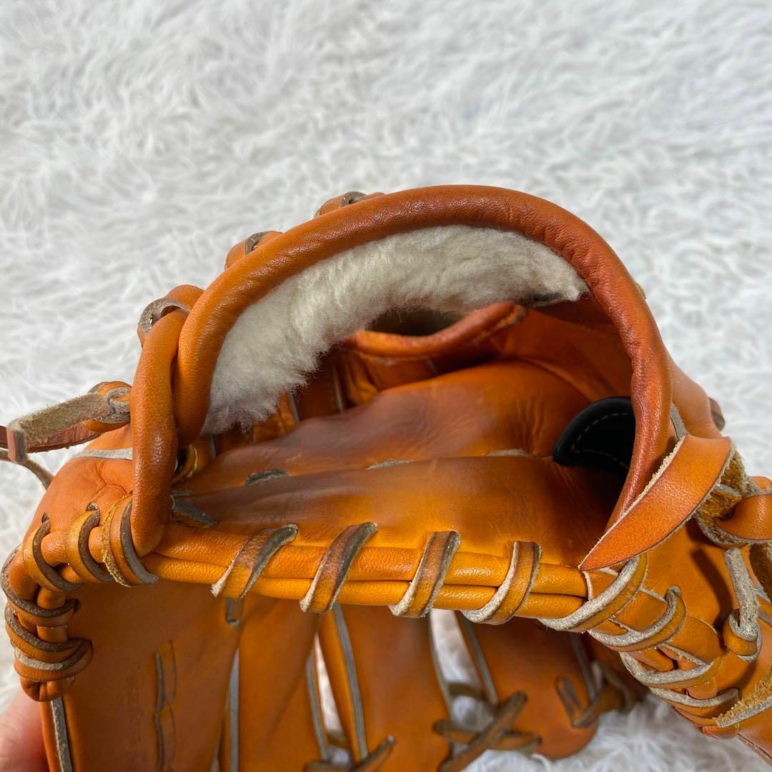 ミズノプロ 硬式グローブ オレンジ R20201 投手用 右投げ 菅野型 スポーツ/アウトドアの野球(グローブ)の商品写真