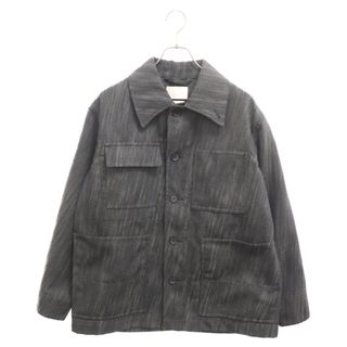 YOKE ヨーク 23SS JACQUARD COVERALL JACKET ジャガード カバーオール ジャケット YK23SS0442B ブラック(フライトジャケット)