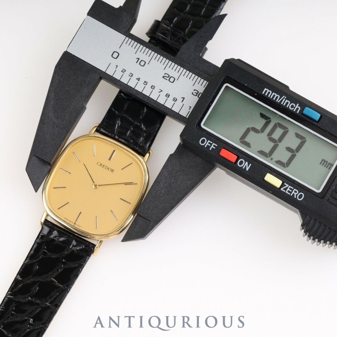 SEIKO(セイコー)のSEIKO セイコー CREDOR クレドール 9570-5230 クォーツ K18YG 革 ゴールド文字盤 メンズの時計(腕時計(アナログ))の商品写真