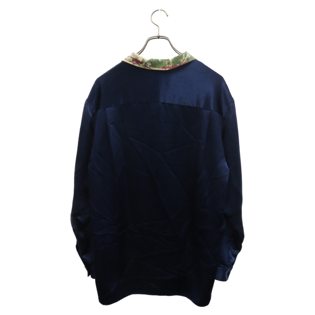 Gucci(グッチ)のGUCCI グッチ Stain Docking L/S Shirt サテン切替 長袖シャツ オレンジ/ブルー 595375 ZACYY メンズのトップス(シャツ)の商品写真