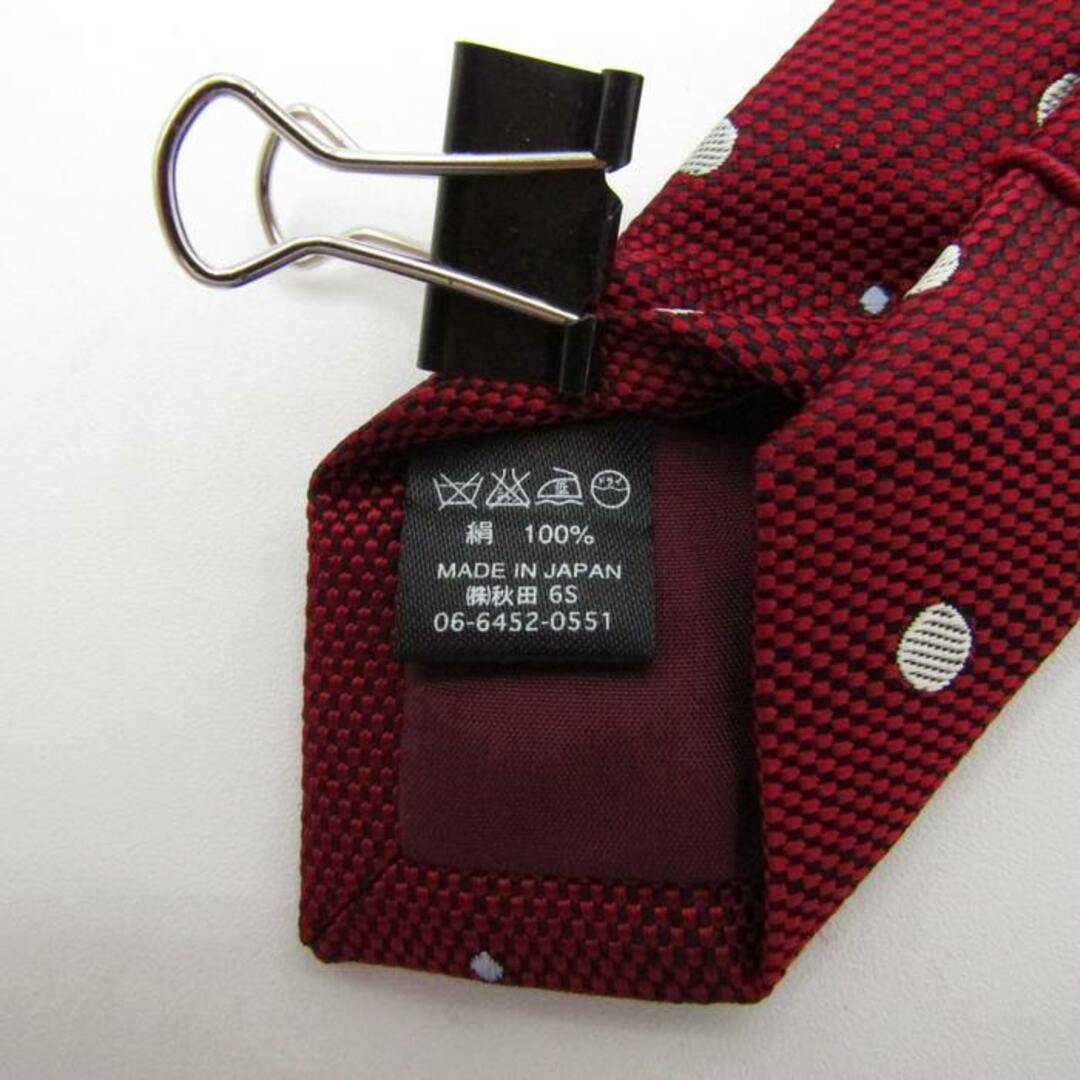 REGAL(リーガル)のリーガル ブランドネクタイ ドット柄 シルク 日本製 PO  メンズ レッド REGAL メンズのファッション小物(ネクタイ)の商品写真
