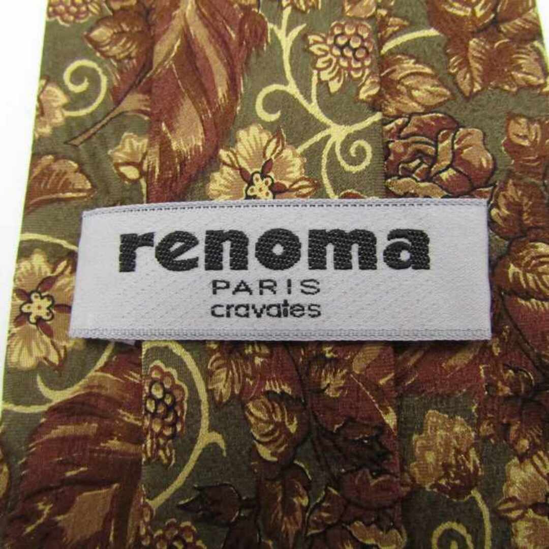 RENOMA(レノマ)のレノマ ブランドネクタイ 花柄 シルク PO  メンズ カーキ renoma メンズのファッション小物(ネクタイ)の商品写真