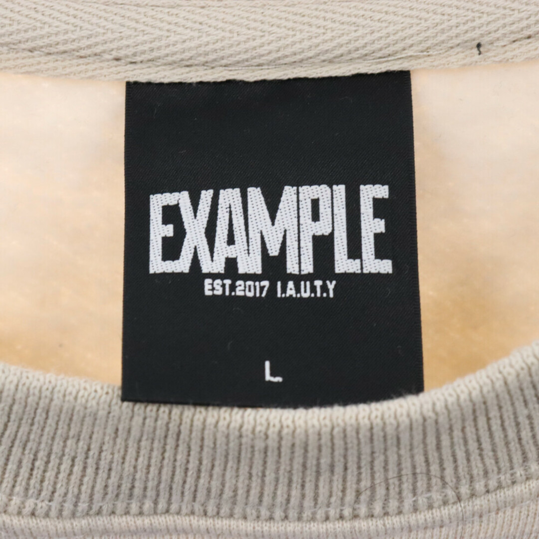 EXAMPLE エグザンプル OLDEX LOGO CREWNECK オールドロゴスウェットトレーナー ベージュ メンズのトップス(スウェット)の商品写真