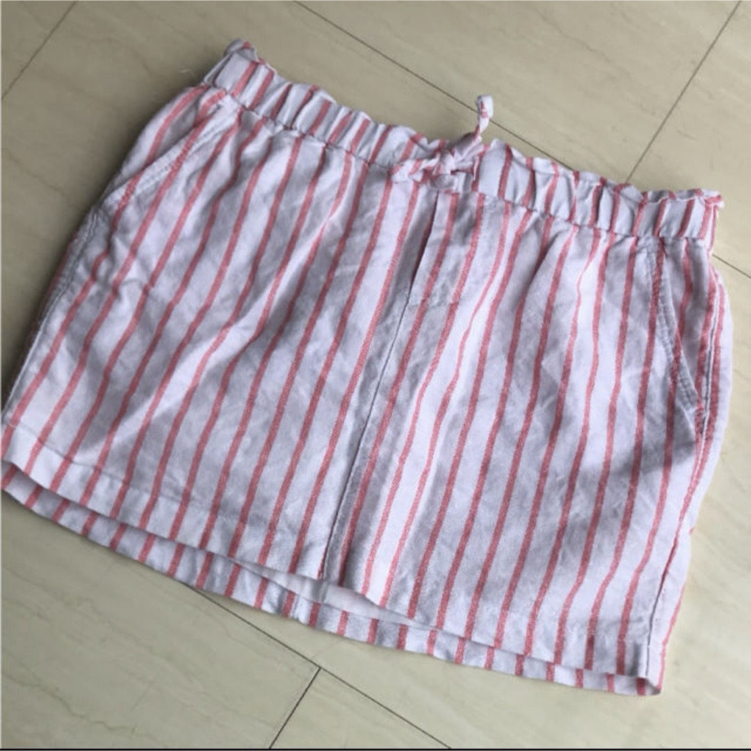 Old Navy(オールドネイビー)のオールドネイビー ストライプミニスカート 120cm 美品 キッズ/ベビー/マタニティのキッズ服女の子用(90cm~)(スカート)の商品写真