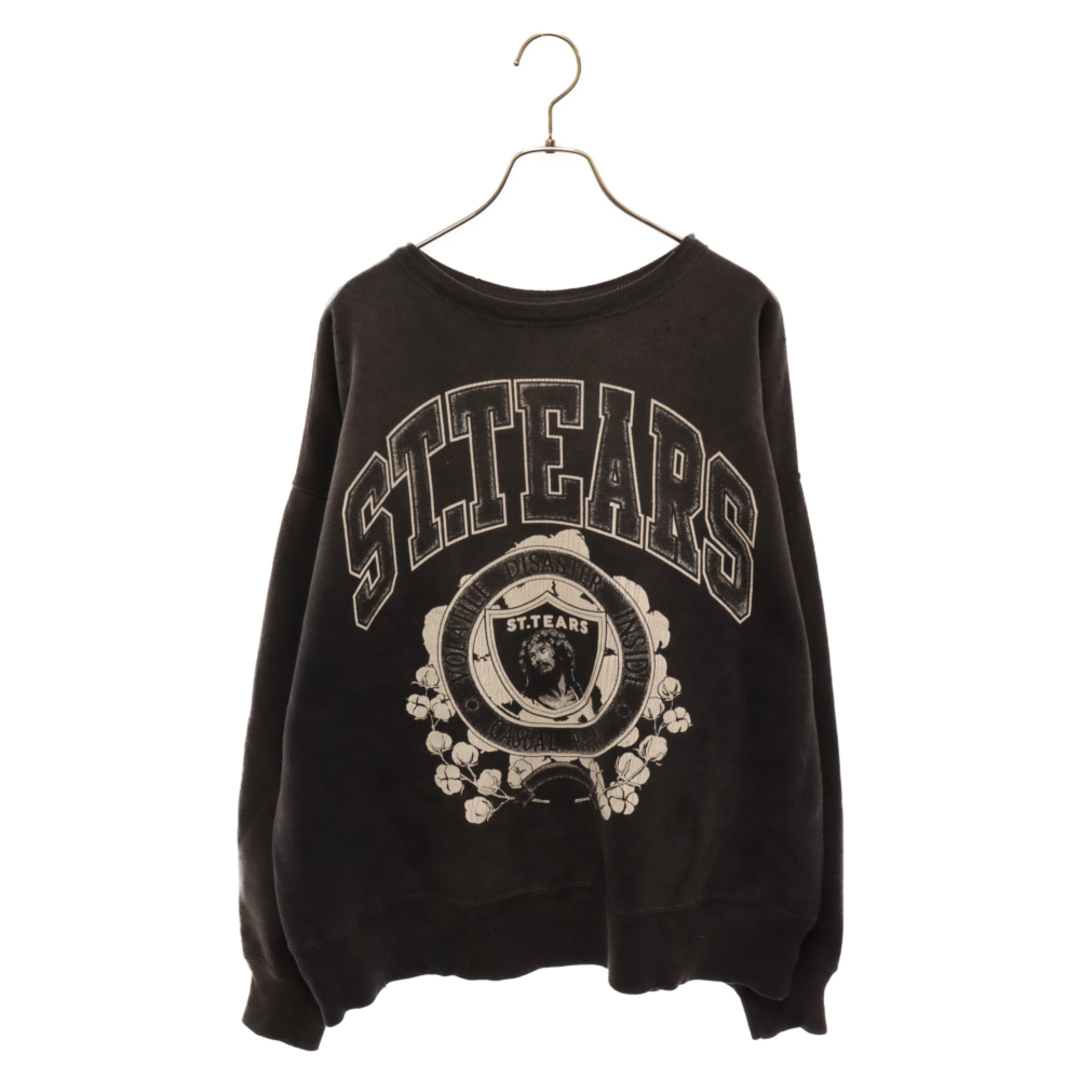 SAINTMICHAEL セントマイケル 24SS×Denim Tears Crew Neck Sweat SM-YS8-0000-C02×デニムティアーズ クルーネック スウェットトレーナー ブラック メンズのトップス(スウェット)の商品写真