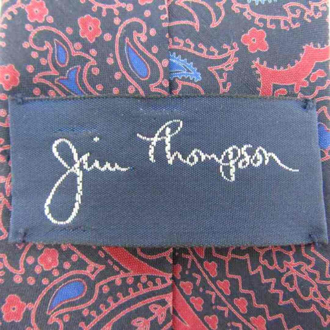 Jim Thompson(ジムトンプソン)のジムトンプソン ブランドネクタイ ペイズリー柄 シルク PO  メンズ レッド JIM THOMPSON メンズのファッション小物(ネクタイ)の商品写真