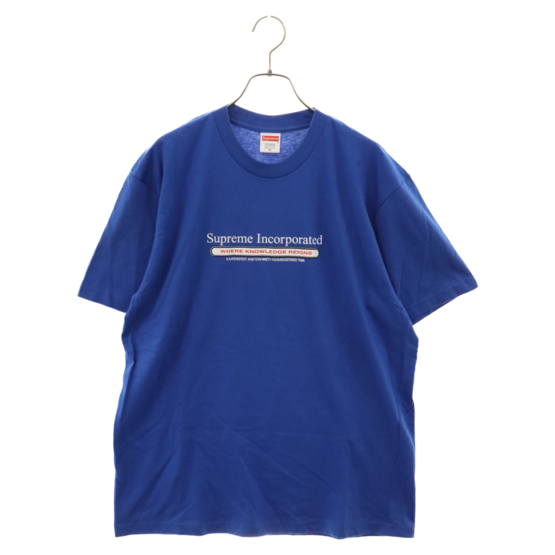 Supreme(シュプリーム)のSUPREME シュプリーム 19AW Inc.Tee Incorporated インク フロントプリント 半袖Tシャツ ブルー メンズのトップス(Tシャツ/カットソー(半袖/袖なし))の商品写真