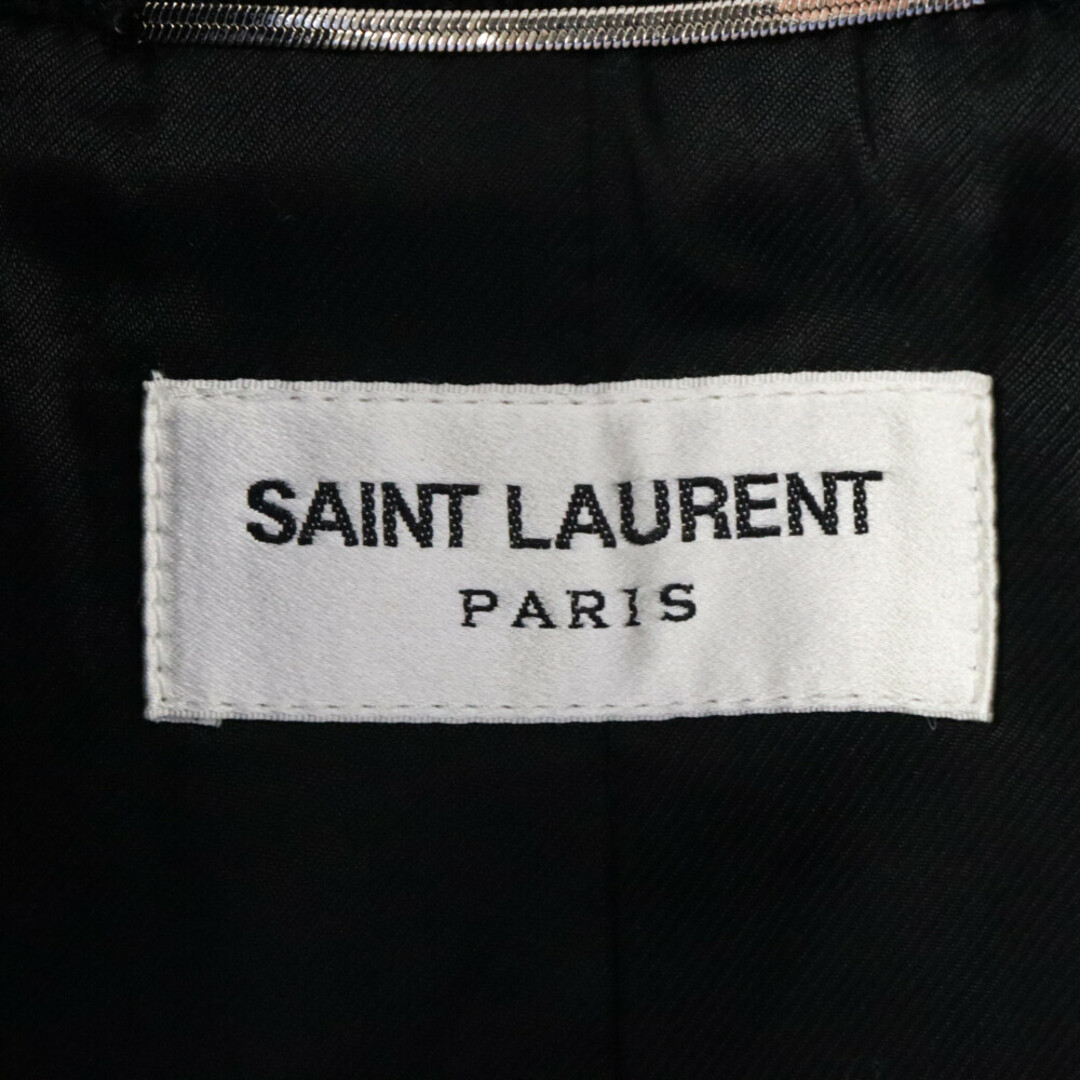 Saint Laurent(サンローラン)のSAINT LAURENT PARIS サンローランパリ 20AW TEDDY JACKET テディ ジャケット レザー トリム スタジャン ブラック 354718 Y180W メンズのジャケット/アウター(スタジャン)の商品写真