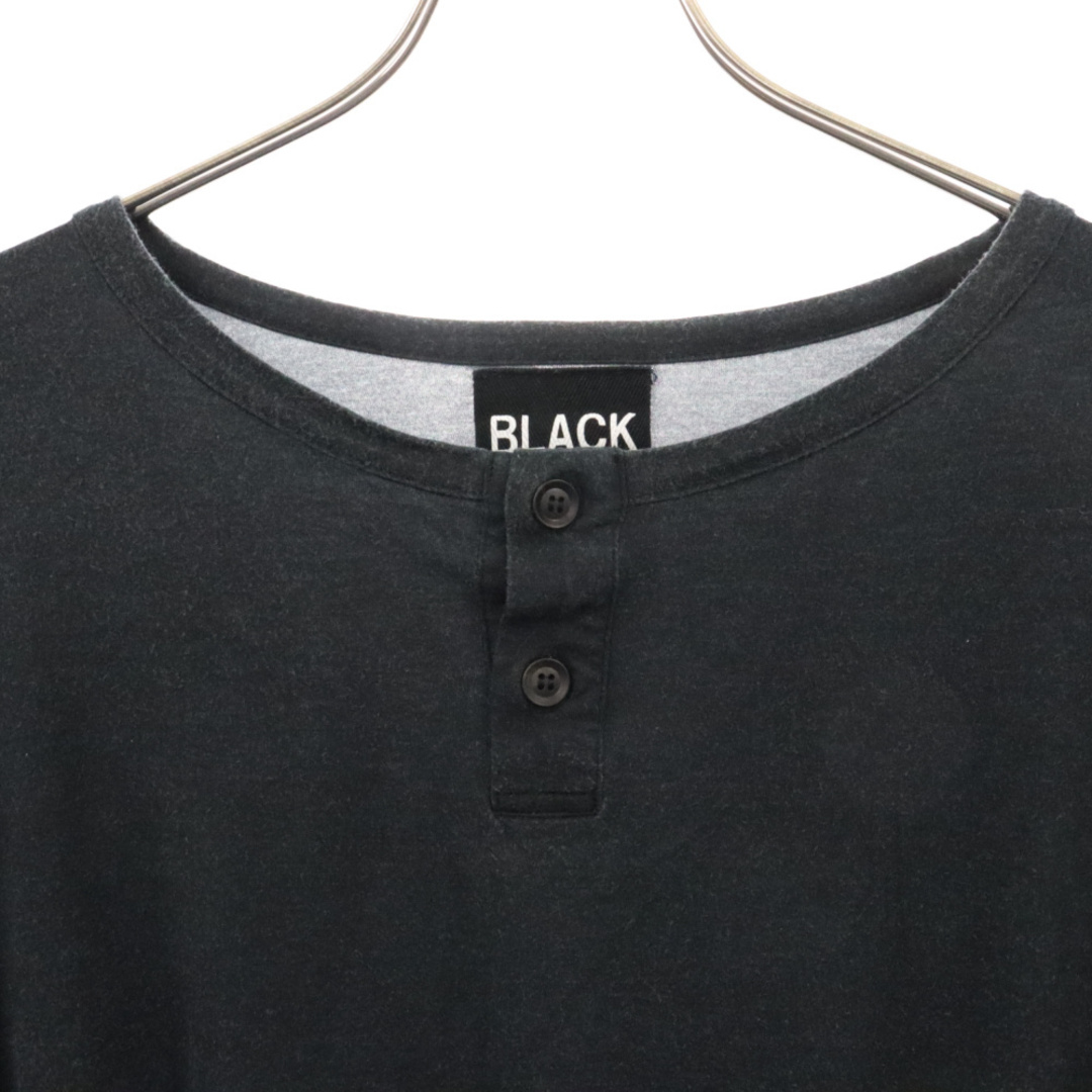 BLACK Scandal Yohji Yamamoto ブラックスキャンダルヨウジヤマモト 20SS 内田柄BIGヘンリー 長袖Tシャツ HN-T21-274 ブラック メンズのトップス(Tシャツ/カットソー(七分/長袖))の商品写真