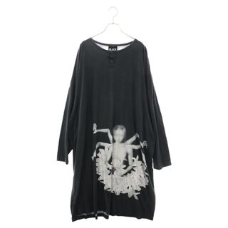 BLACK Scandal Yohji Yamamoto ブラックスキャンダルヨウジヤマモト 20SS 内田柄BIGヘンリー 長袖Tシャツ HN-T21-274 ブラック(Tシャツ/カットソー(七分/長袖))