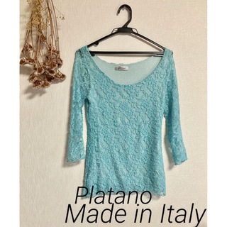 ◆Platano◆Made in Italy 総レース トップス(カットソー(長袖/七分))