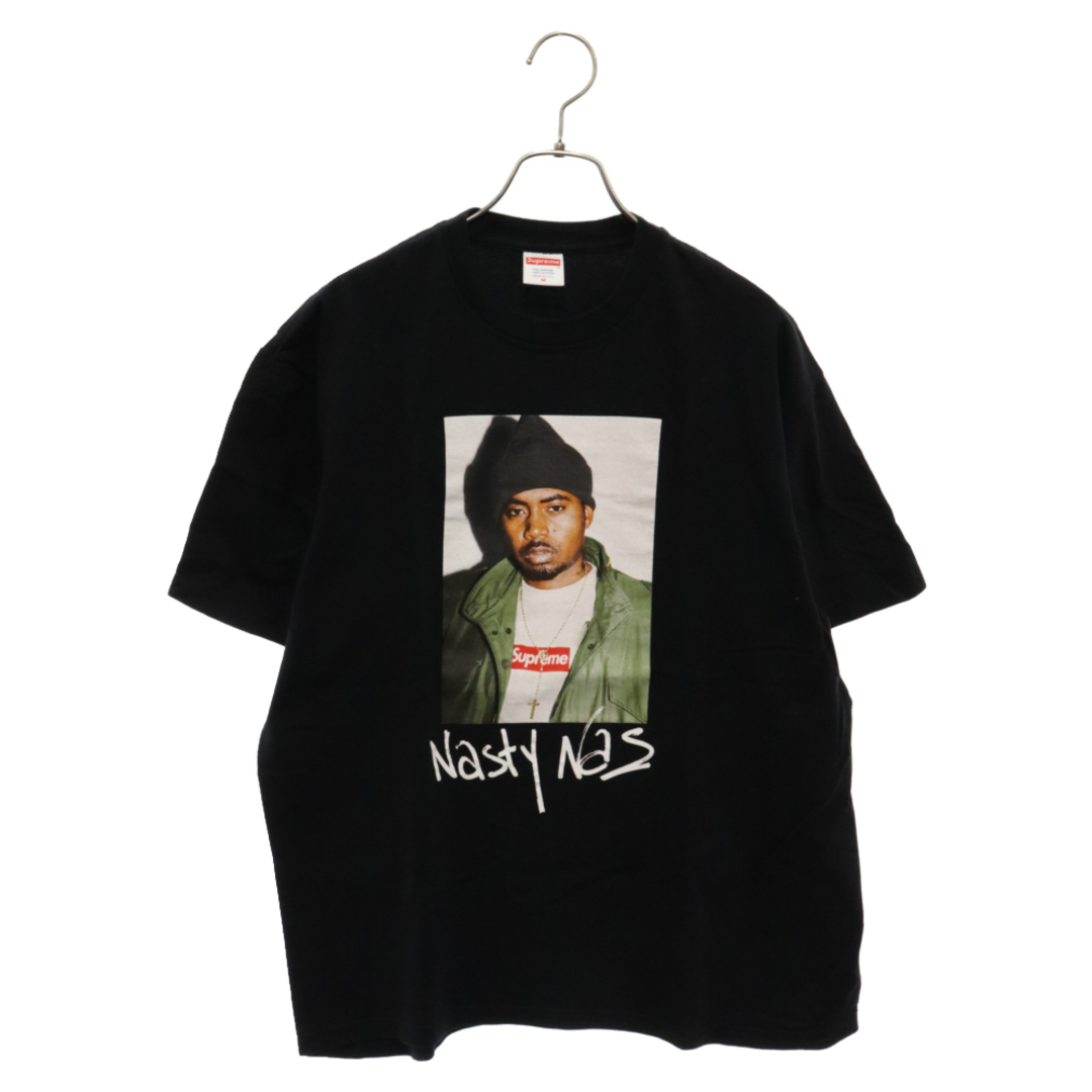 Supreme(シュプリーム)のSUPREME シュプリーム 17AW Nasty Nas S/S Tee ナスティーナズ フォトプリント 半袖Tシャツ カットソー ブラック メンズのトップス(Tシャツ/カットソー(半袖/袖なし))の商品写真