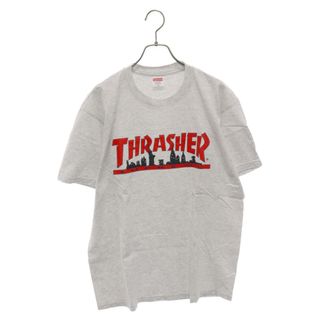 シュプリーム(Supreme)のSUPREME シュプリーム 21AW×THRASHER Skyline Tee スラッシャー スカイラインプリントクルーネック半袖Tシャツ グレー(Tシャツ/カットソー(半袖/袖なし))