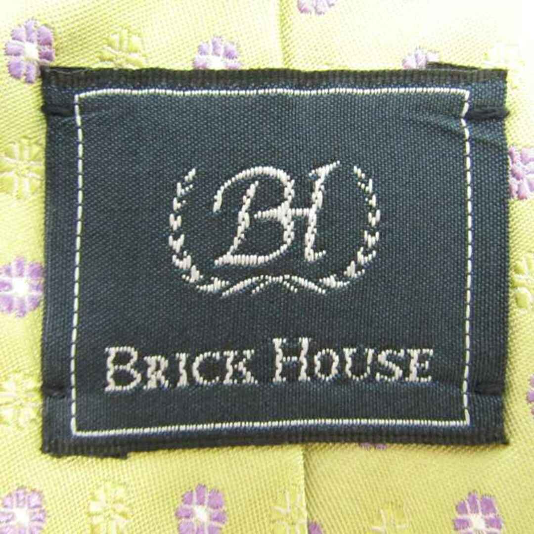 ブリックハウス ブランドネクタイ 総柄 シルク PO  メンズ イエロー BRICK HOUSE メンズのファッション小物(ネクタイ)の商品写真